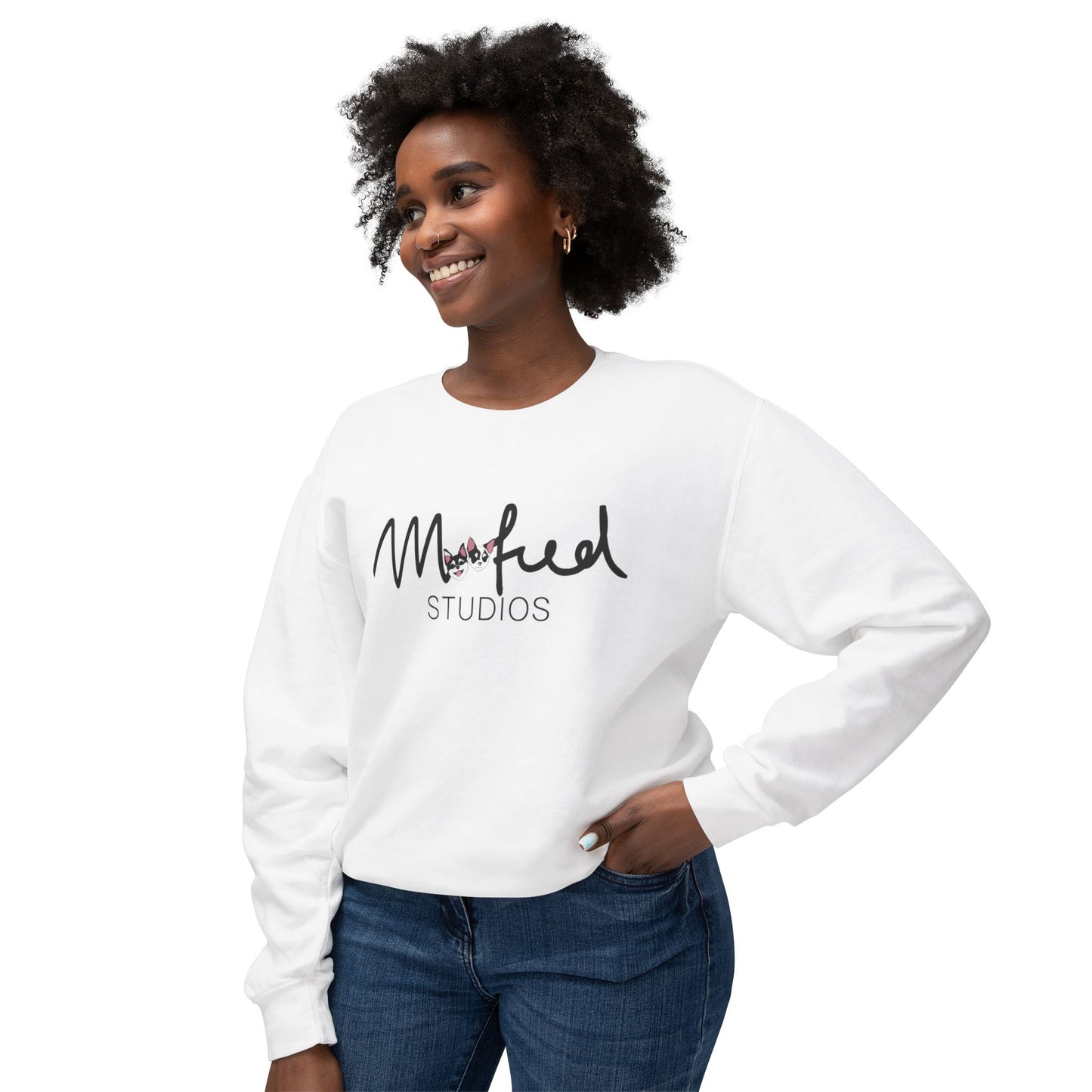 Moofred Unisex Lightweight Crewneck Sweatshirt