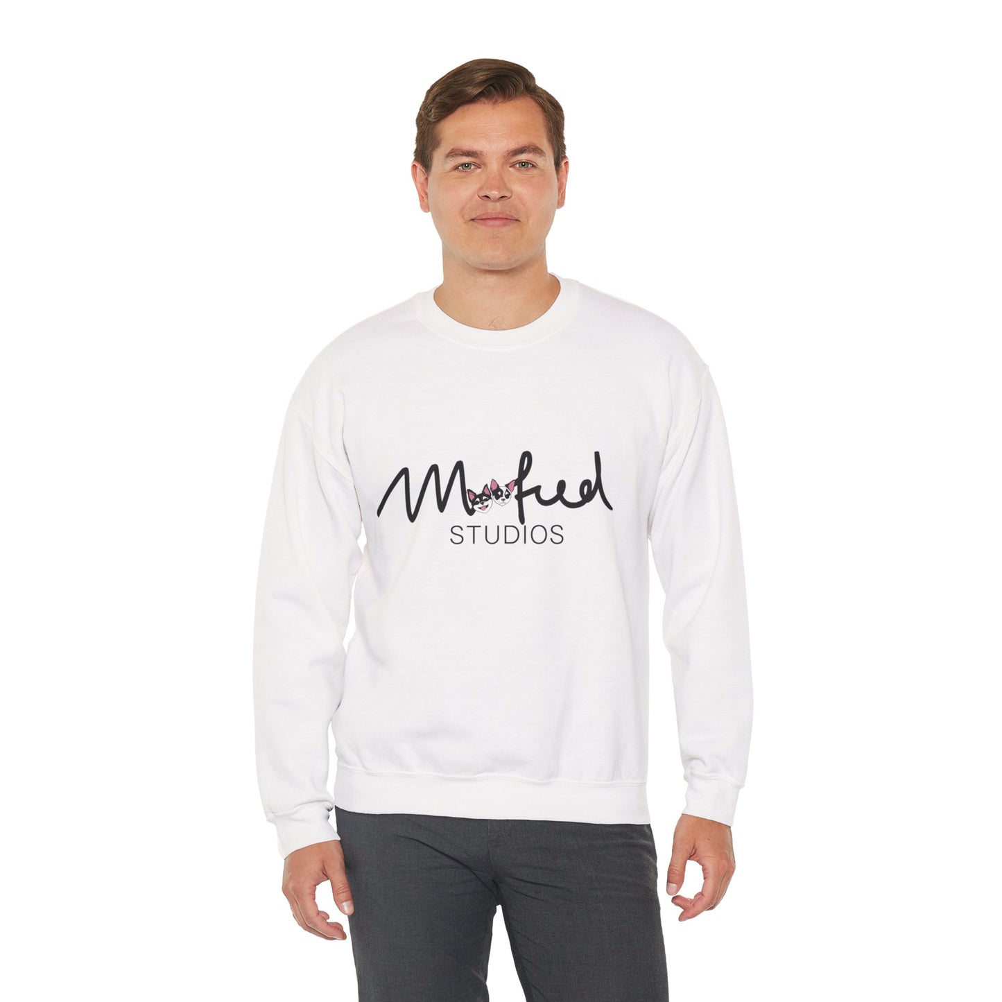 Crewneck Sweatshirt — 'Marked Studios' Minimal Logo Crewneck